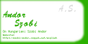 andor szobi business card